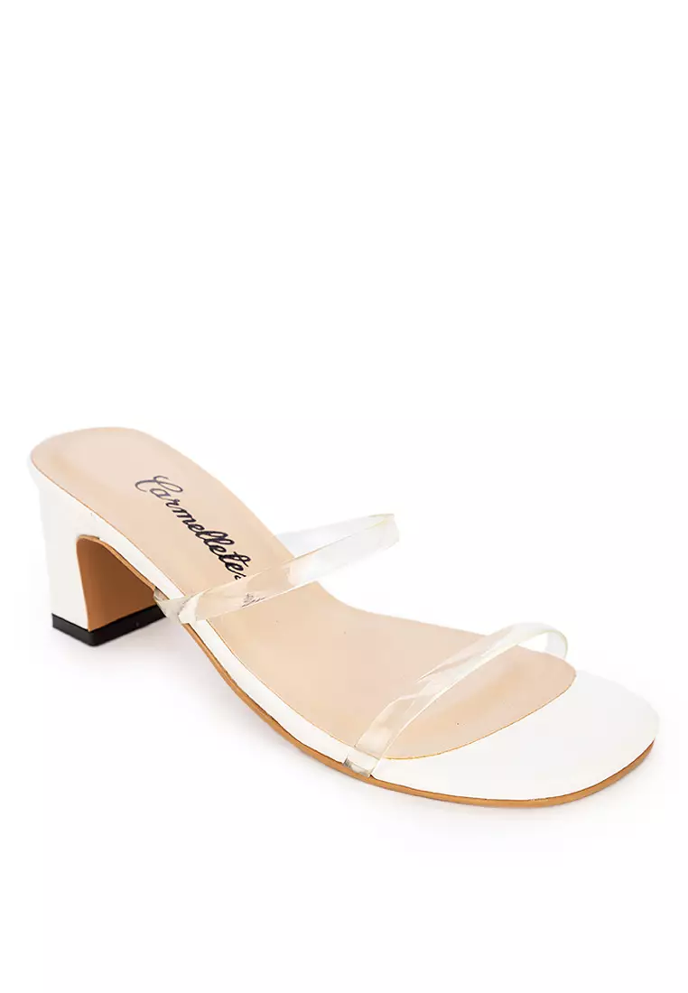 Vinyl Low Heeled Slide