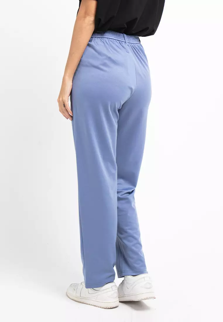 Forest Ladies Pant Roman Straight Cut Casual Long Pants Women - 810470-36GreyBlue