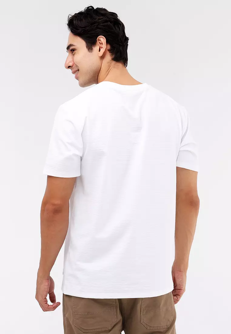 Round Neck Streaky Short Sleeves