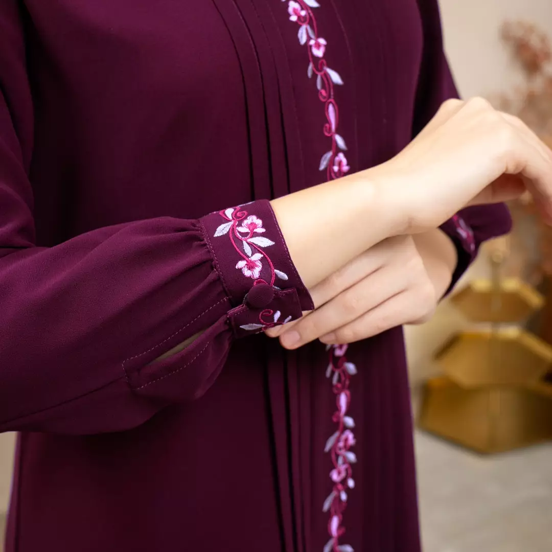 EPC Gamis Keira - Burgundy - Embroidery Collection