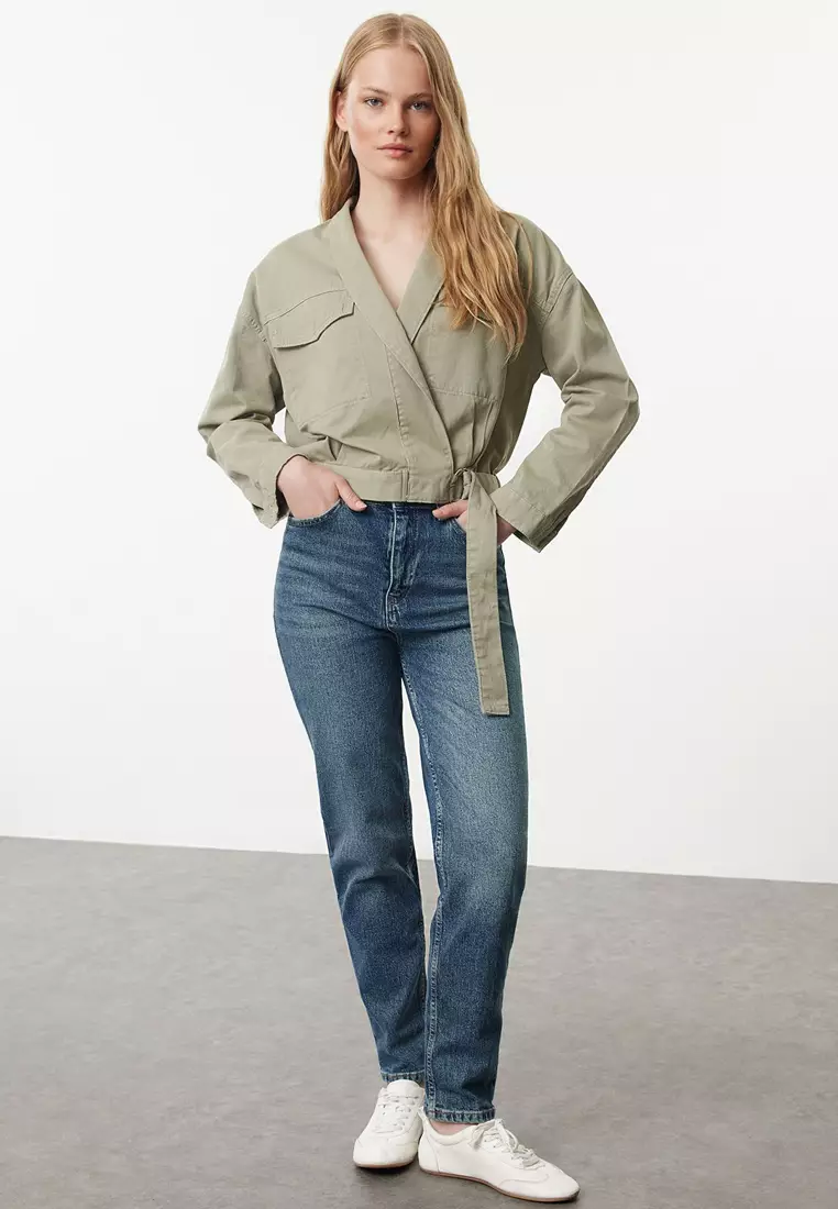 High Waist Slim Mom Jeans