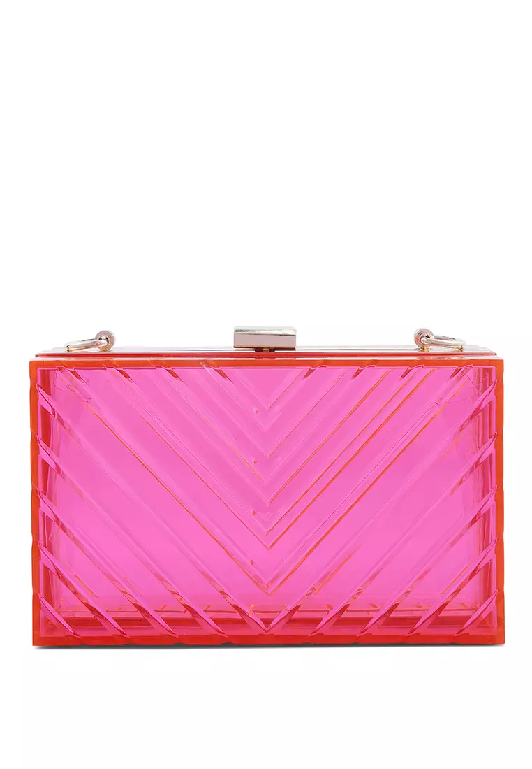 Fuchsia pink deals clutch bag