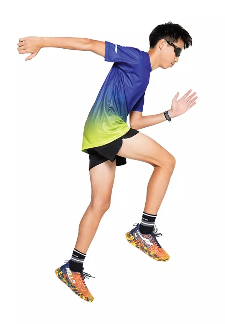 Tiento Baju Lari Ringan Jersey Running Anti UV Pria Dry Fit Lengan Pendek Airlite Bluehollow