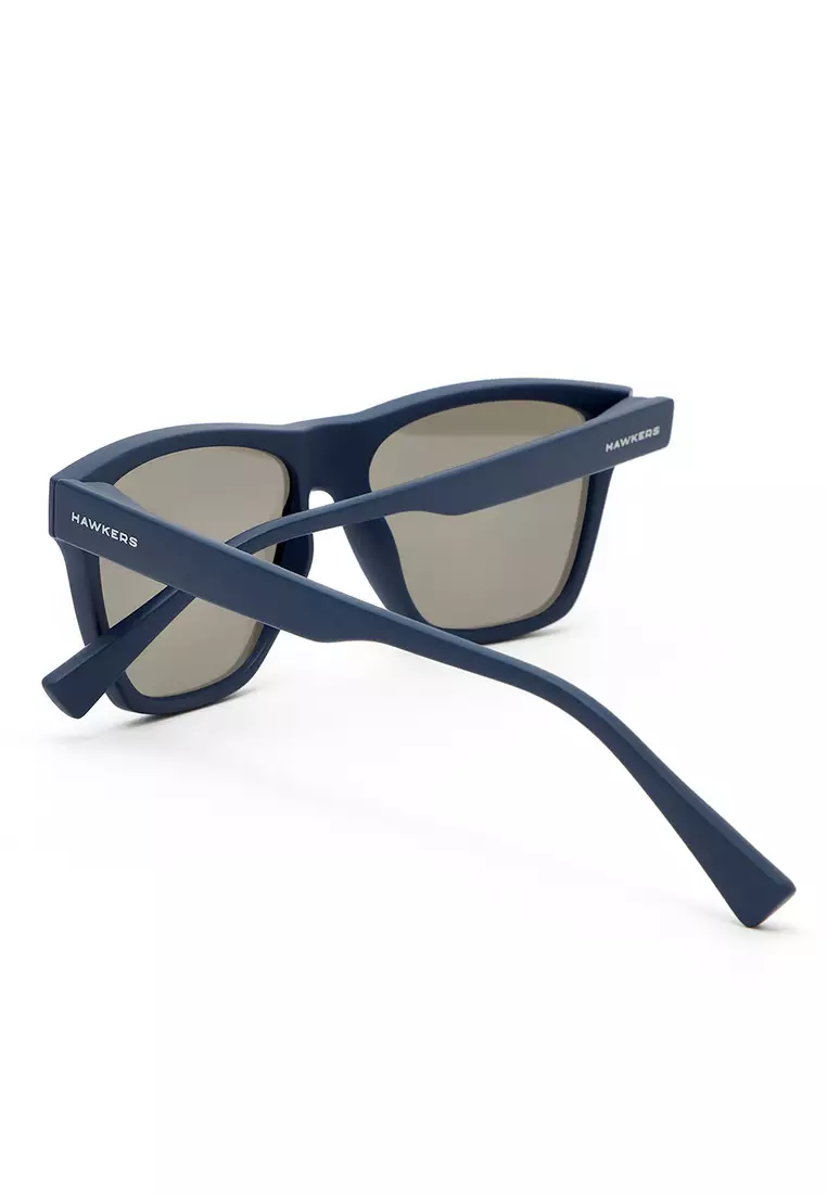 HAWKERS Navy Blue Blue Chrome ONE LS Sunglasses for Men and Women, Unisex. UV400 Protection. Official Product designed in Spain