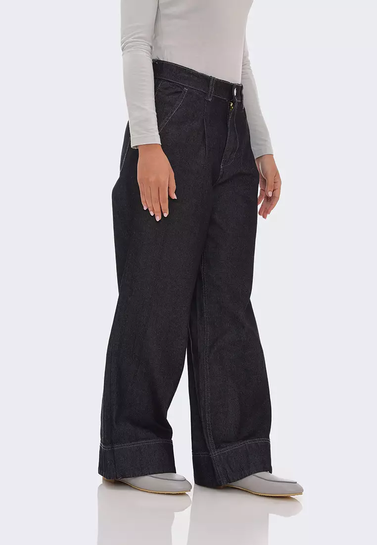 Ria Miranda Charcoal Sabya Pants