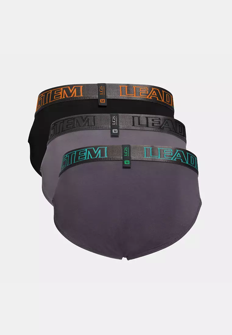 LGS Underwear - Dark Grey/Light Grey/Black - 3 Pcs - LEMN.002.883.3.7C