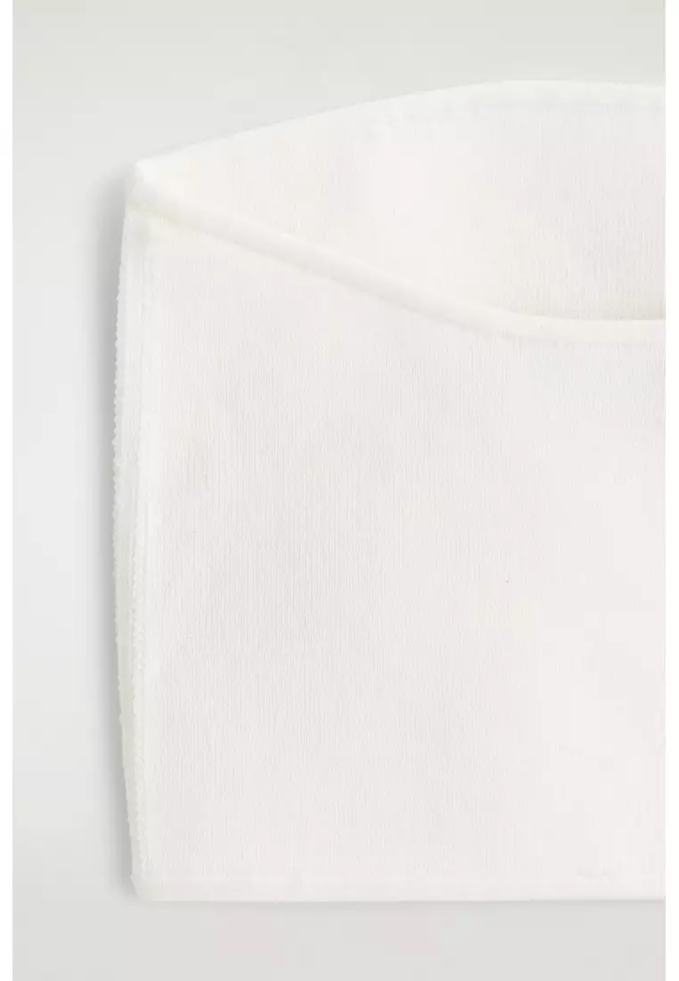 RIBBED SILK-BLEND BANDEAU