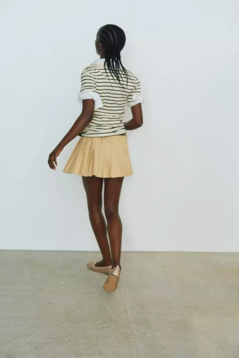 Ribbed polo shirt