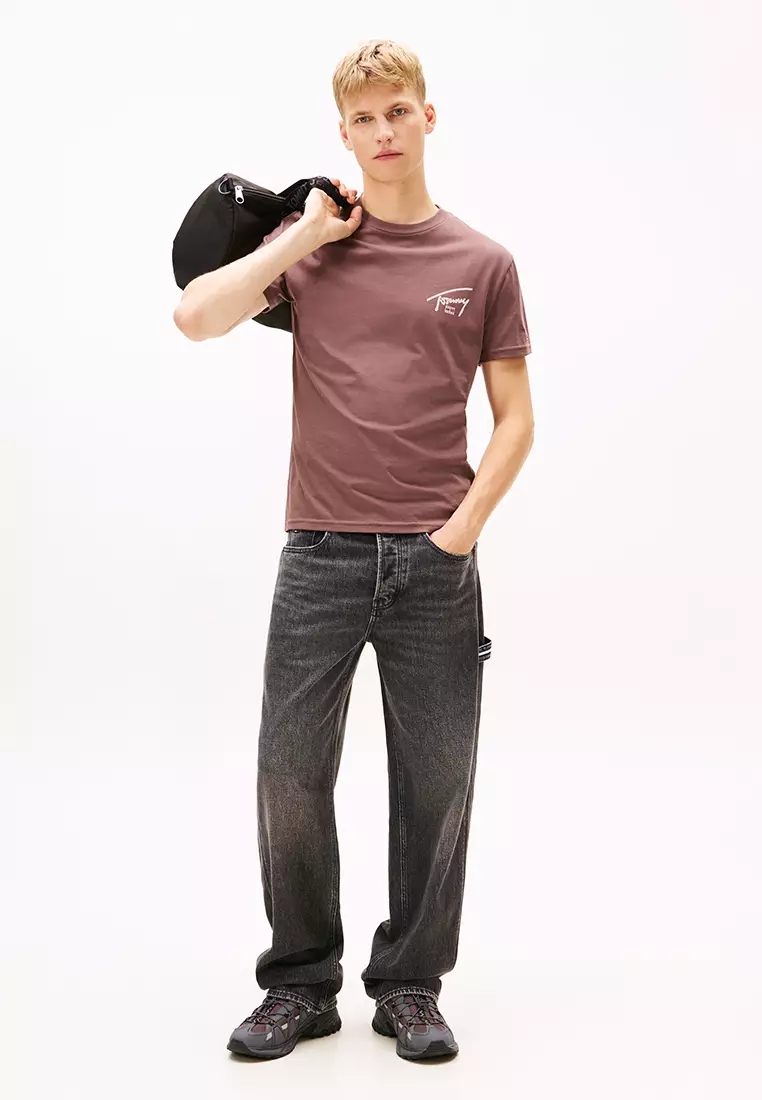 Signature Logo Crew Neck T-Shirt - Tommy Jeans