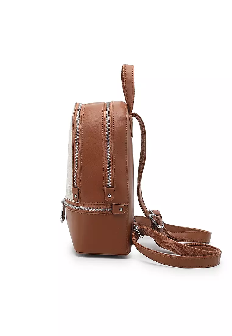 Women's Logo Backpack (Tas Ransel Wanita & Tas Punggung Wanita) - Cokelat