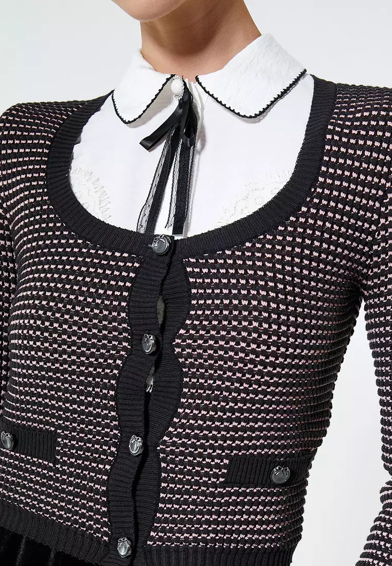 Scoop Neck Crop Cardigan