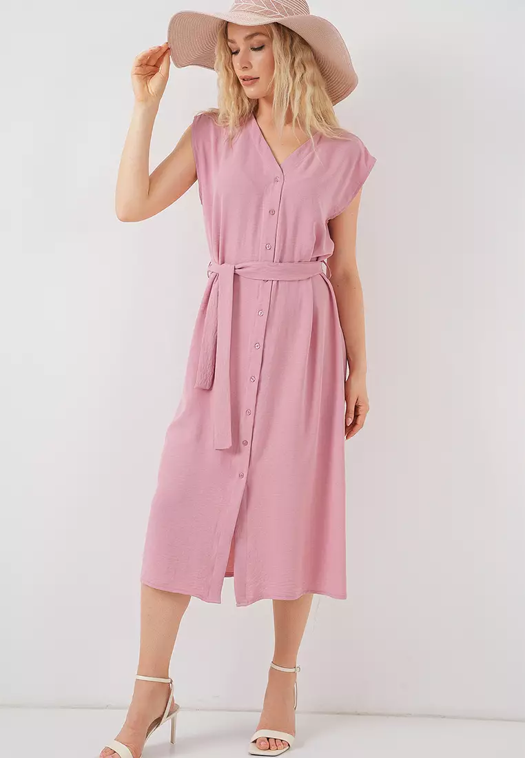 Sleeveless Belted Aerobin Dress