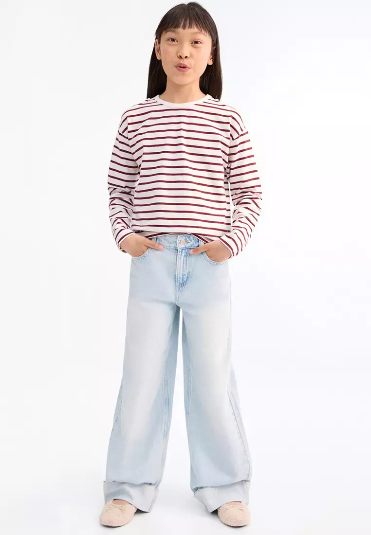 Striped T-Shirt With Cut-Out