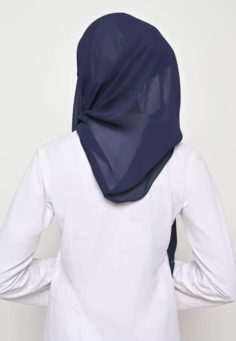 Pasmina  Cerutti Baby Doll Jahit Tepi Navy