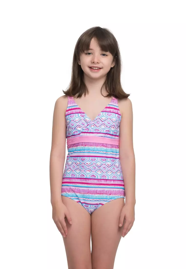 Spring Blossom Girl Wrap Front Swimsuit