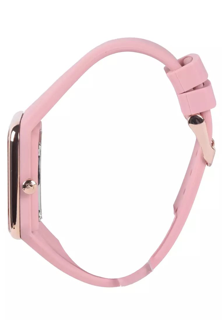 Alexandre Christie 2744 BFRRGPN - Jam Tangan Wanita - Pink - Rubber Strap
