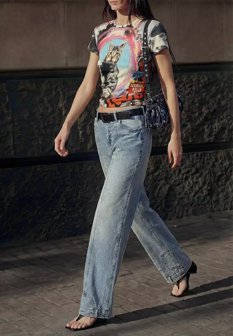 PRINTED CAT T-SHIRT