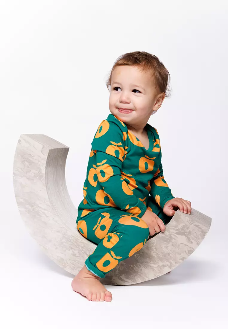 Ulm long-sleeved baby suit with apples