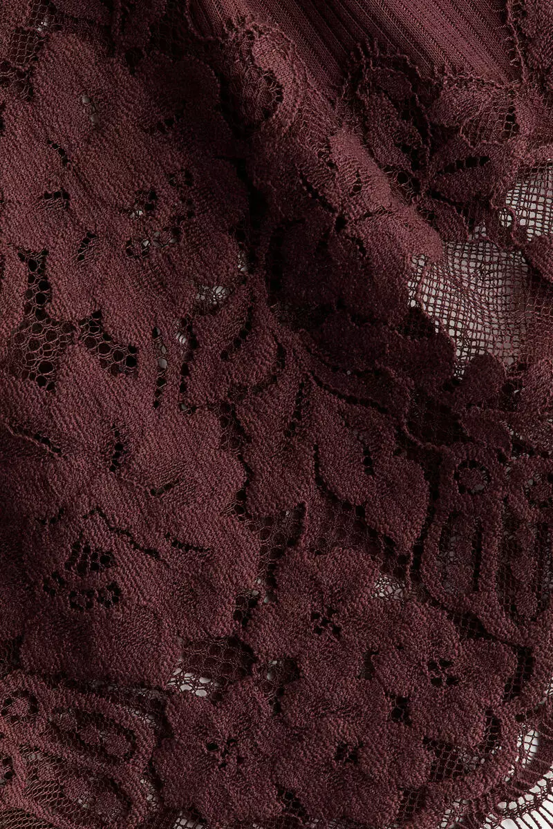 Lace-trimmed pyjama bottoms