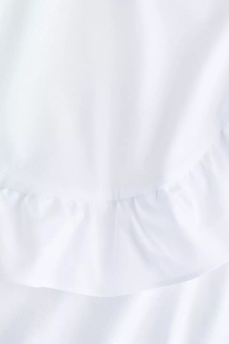 Frill-trimmed cotton top