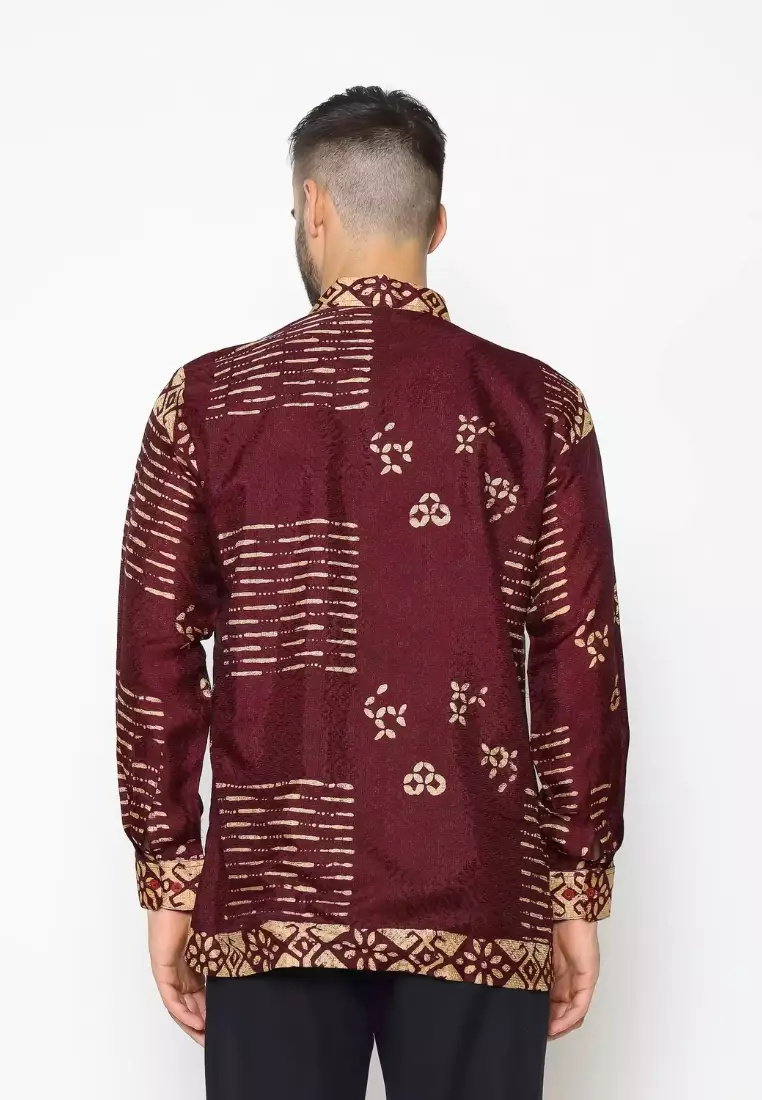 Rinjanie Batik  - Imlek Series - Kemeja Batik Red Wine Series - Sarimbit - Dress Batik - Chinese New Year - Limited Edition - KRJI - RW