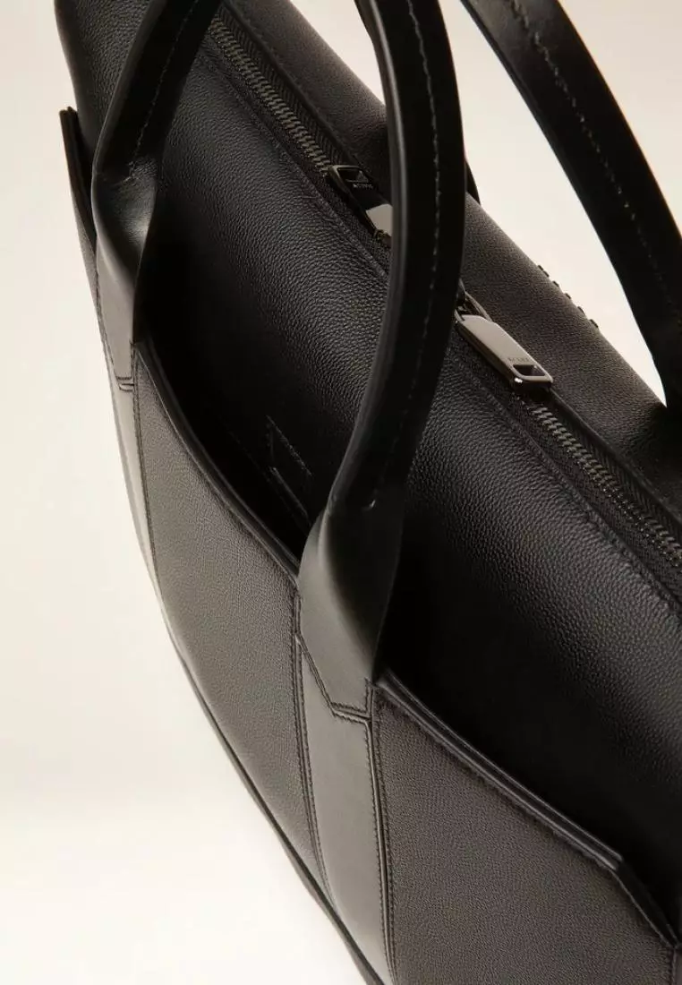 Jual BALLY Bally Elter Leather Business Bag In Black Original 2024