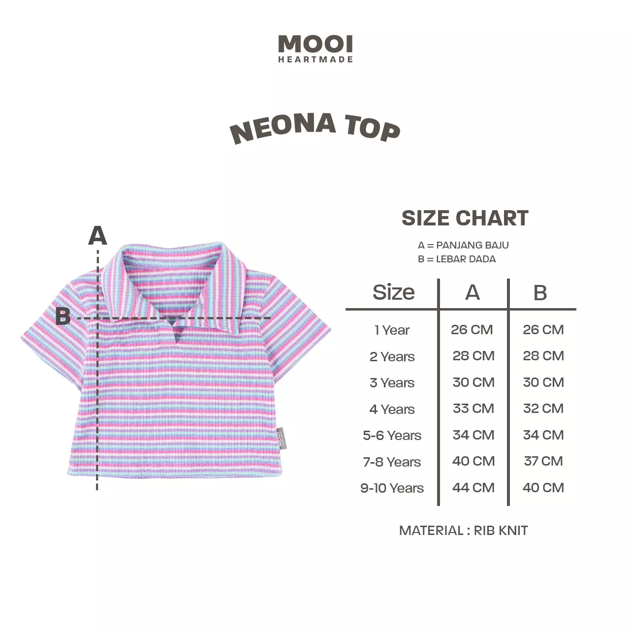 Mooi Atasan Anak Perempuan Neona Top - Lavender