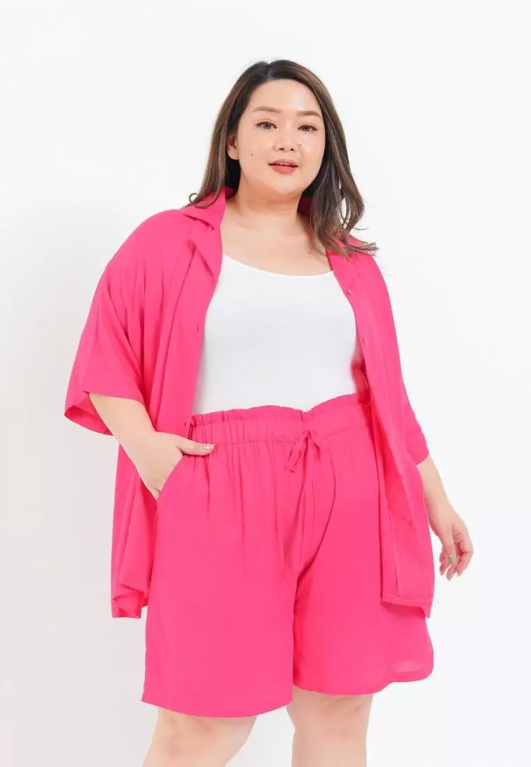 Plus Size Set Sans Lucia Fuschia Pink