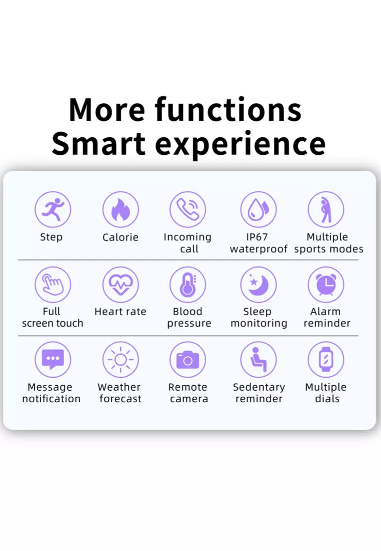 Smart Watch Pria Full Touch Screen Phone Call Wireless Charge Jam Tangan Pintar Hitam