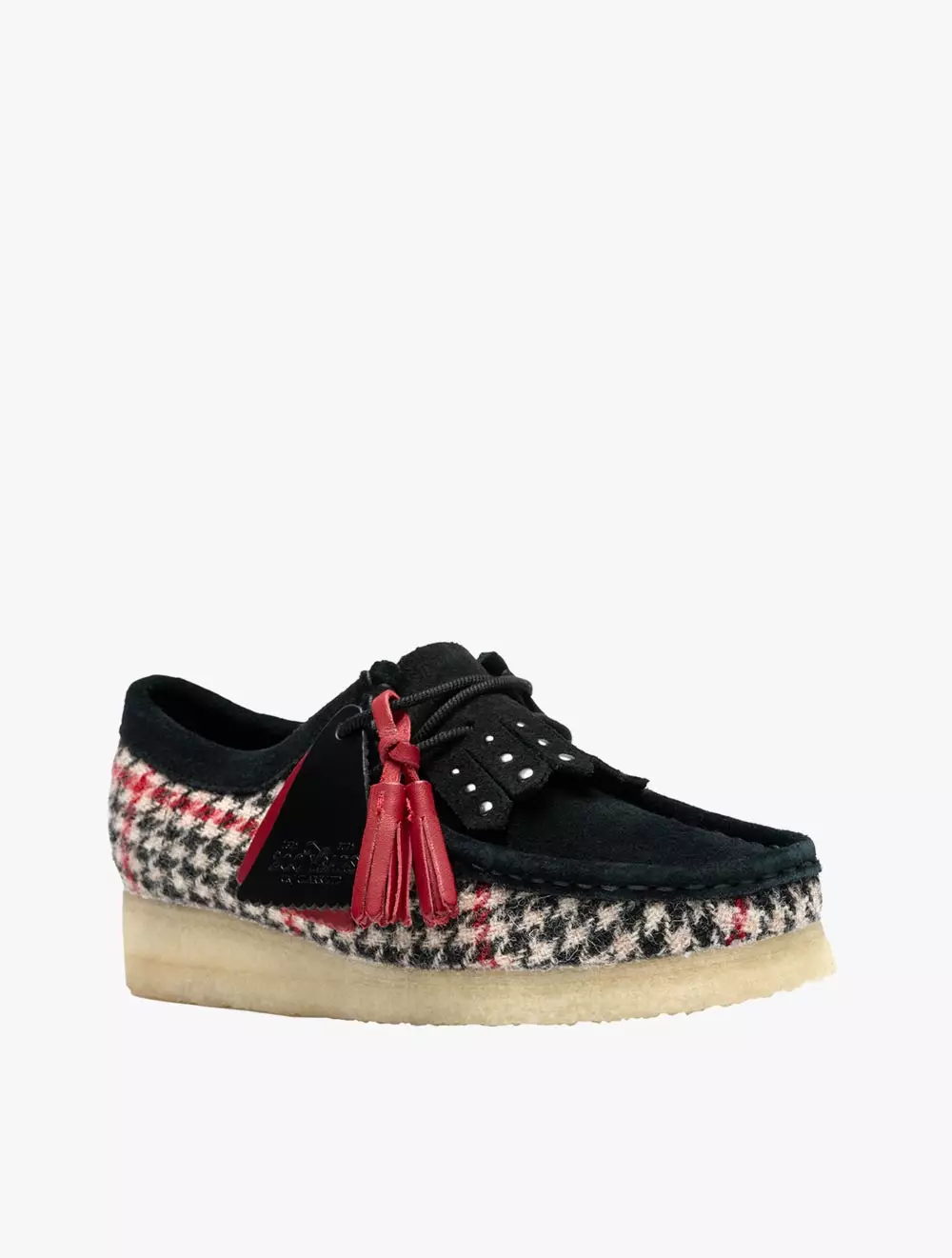 Clarks Wallabee. Black TweedCombi