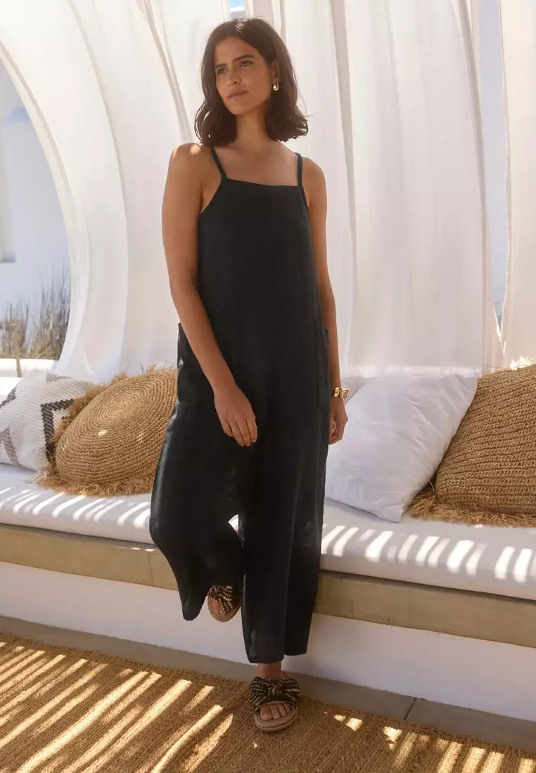Premium 100% Linen Romper Jumpsuit