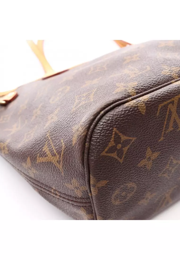 Pre-Loved Louis Vuitton Neverfull PM monogram Pivoine Handbag tote bag PVC leather Brown