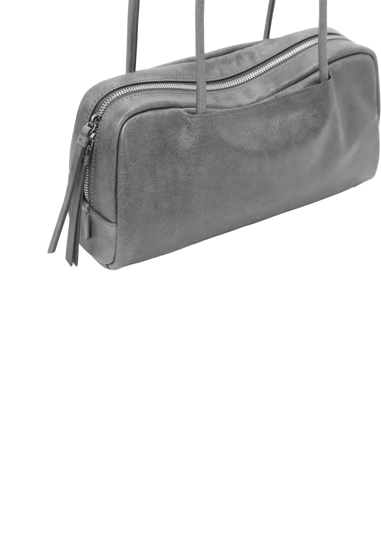 TONA Pocket East West Boston Bag - Distressed Grey