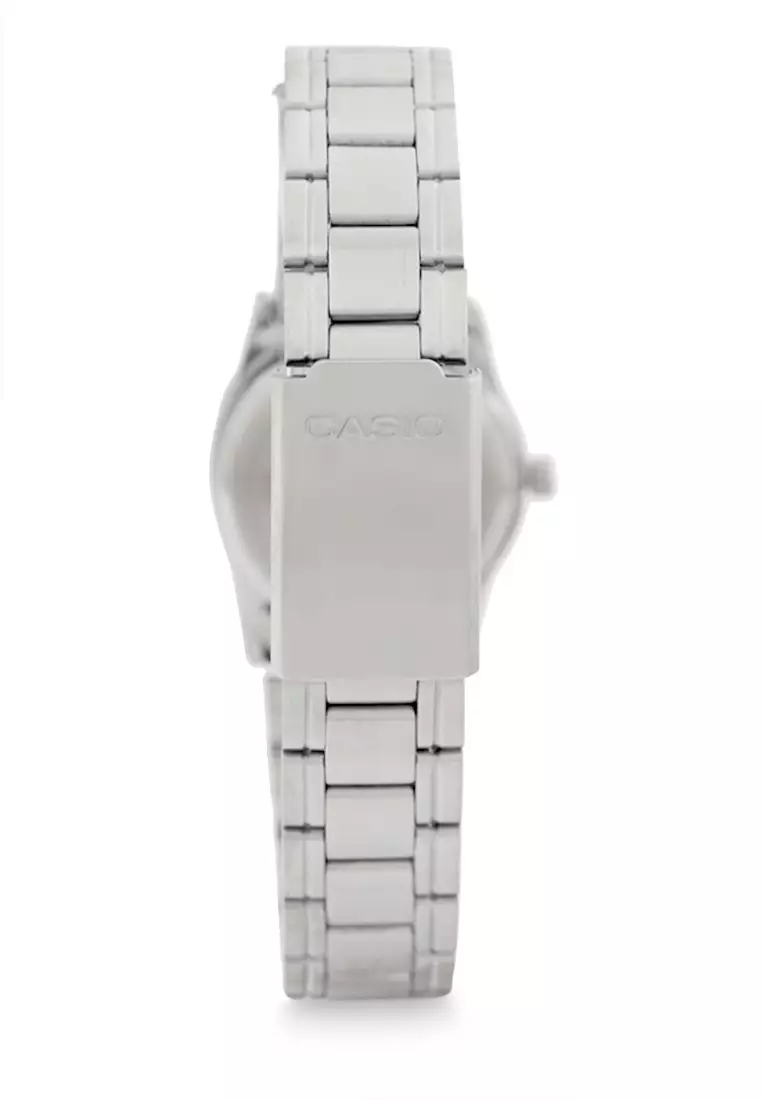 Casio Jam Tangan Wanita - Silver Black - Stainless Steel - LTP-V001D-1B