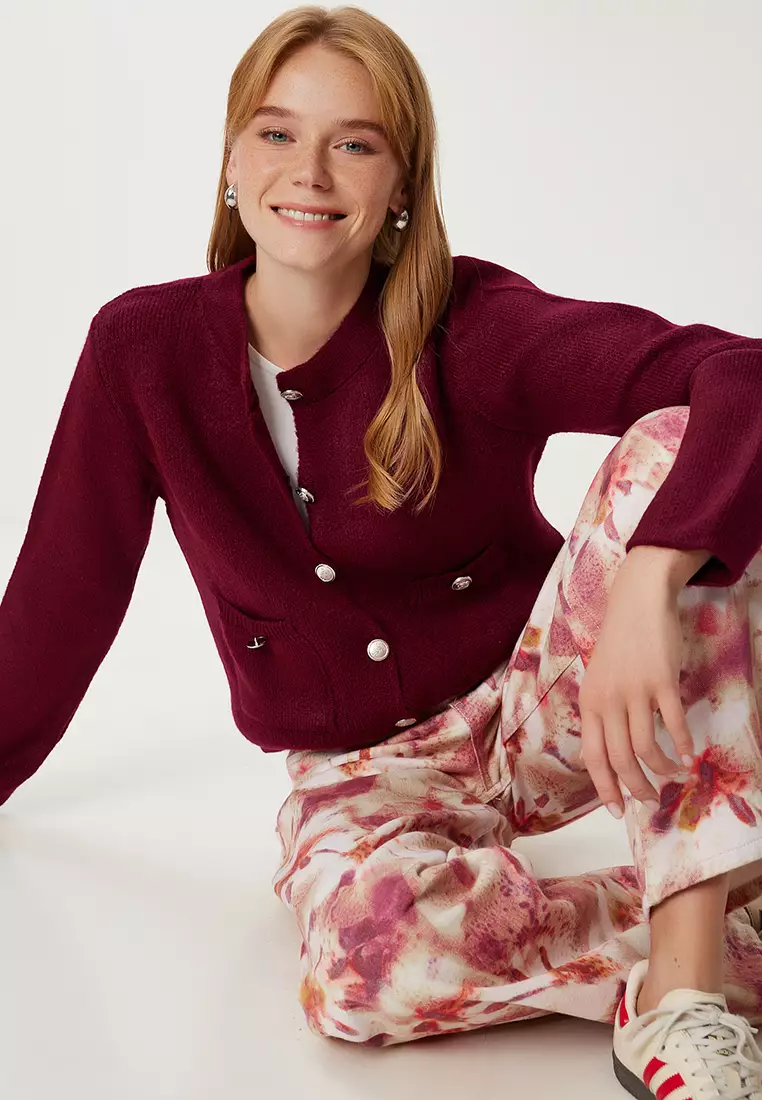 Stylish Buttoned Pocket Knitwear Cardigan