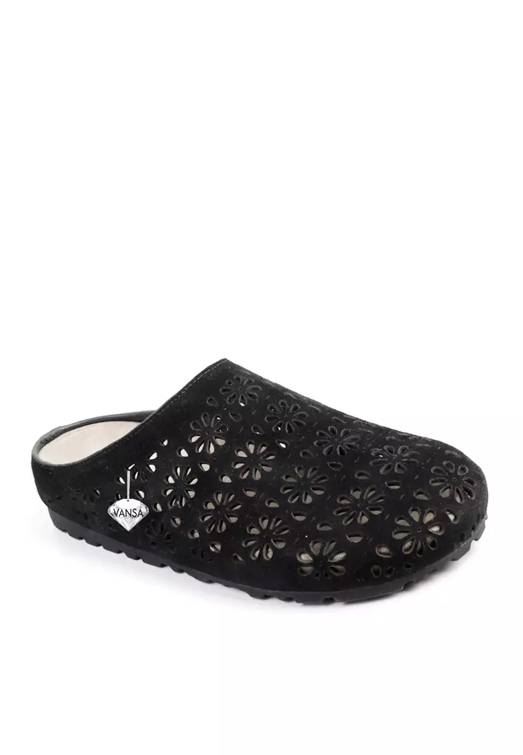 Discount on Twenty Eight Shoes  shoes - SKU: VANSA Nubuck Cow Leather Cutout Flat Sandals VSW-Ff-2232