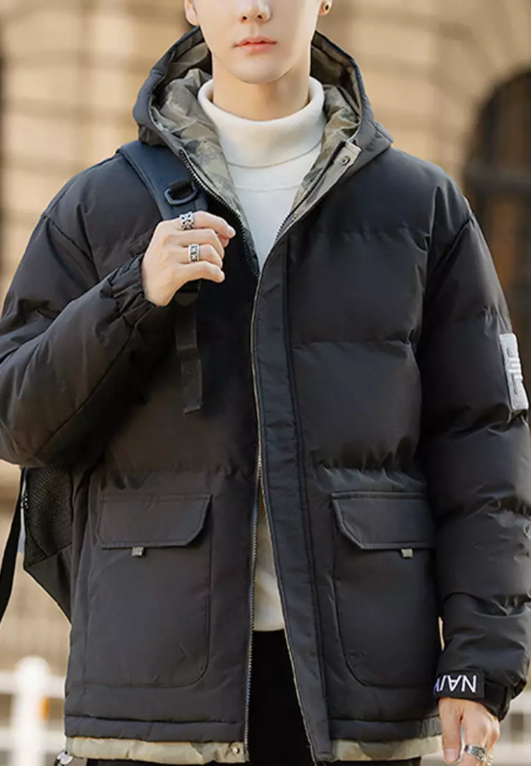 Men's cotton jacket with hood discount