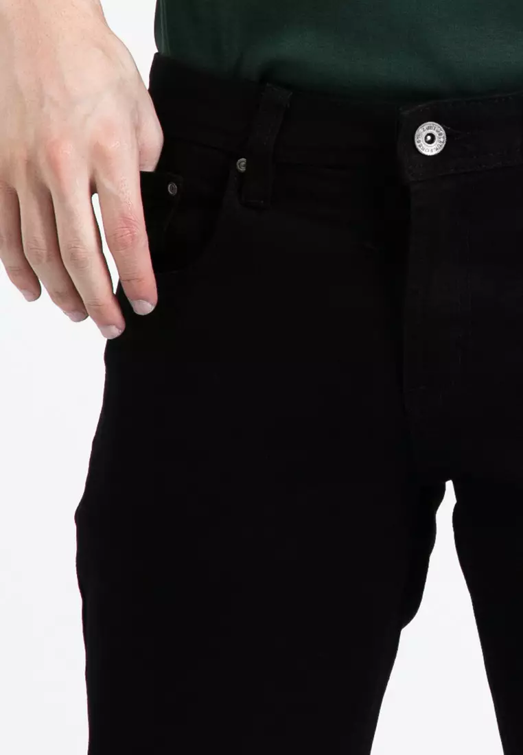 Forest Stretchable Slim Fit Jeans Men Denim Jeans | Seluar Jeans Lelaki Slim Fit - 610194-01Black