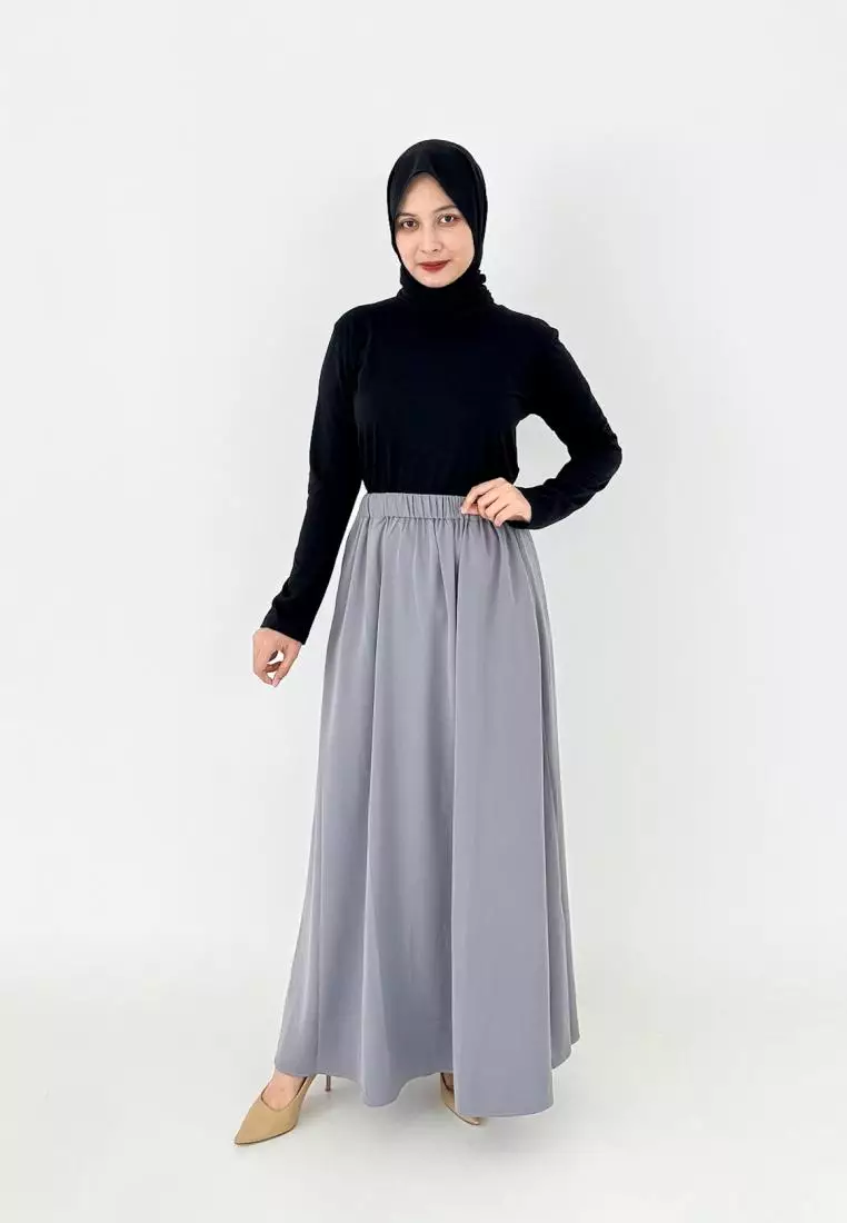 Sarah Skirt - Rok Basic A-Line (Abu Tua)