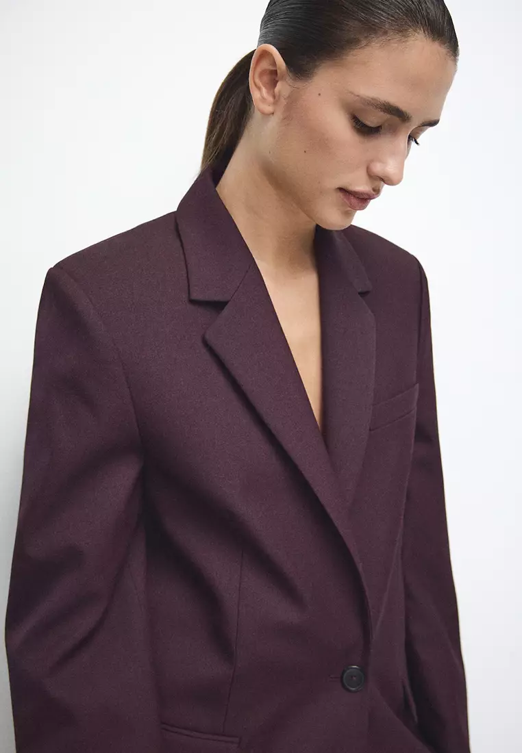 Straight Suit Jacket With Lapel Pockets