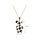 Glamorousky silver 925 Sterling Silver Plated Gold Simple Cute Black and White Checkerboard Bear Pendant with Necklace 973CCAC44B67F9GS_2