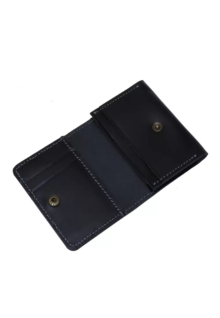 Zackly Dompet Kartu Card Holder Wallet Handmade Banyak Slot Material Genuine Leather Kulit 026 ORIGINAL - Black