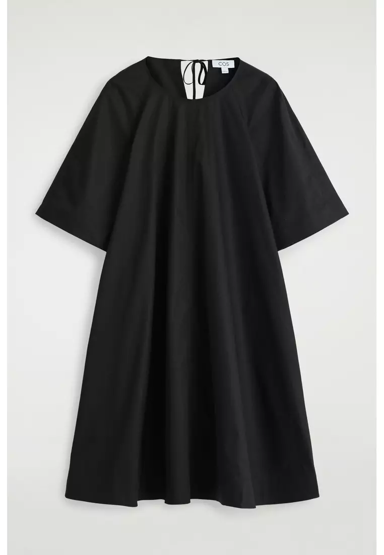 TIE-BACK A-LINE MINI DRESS