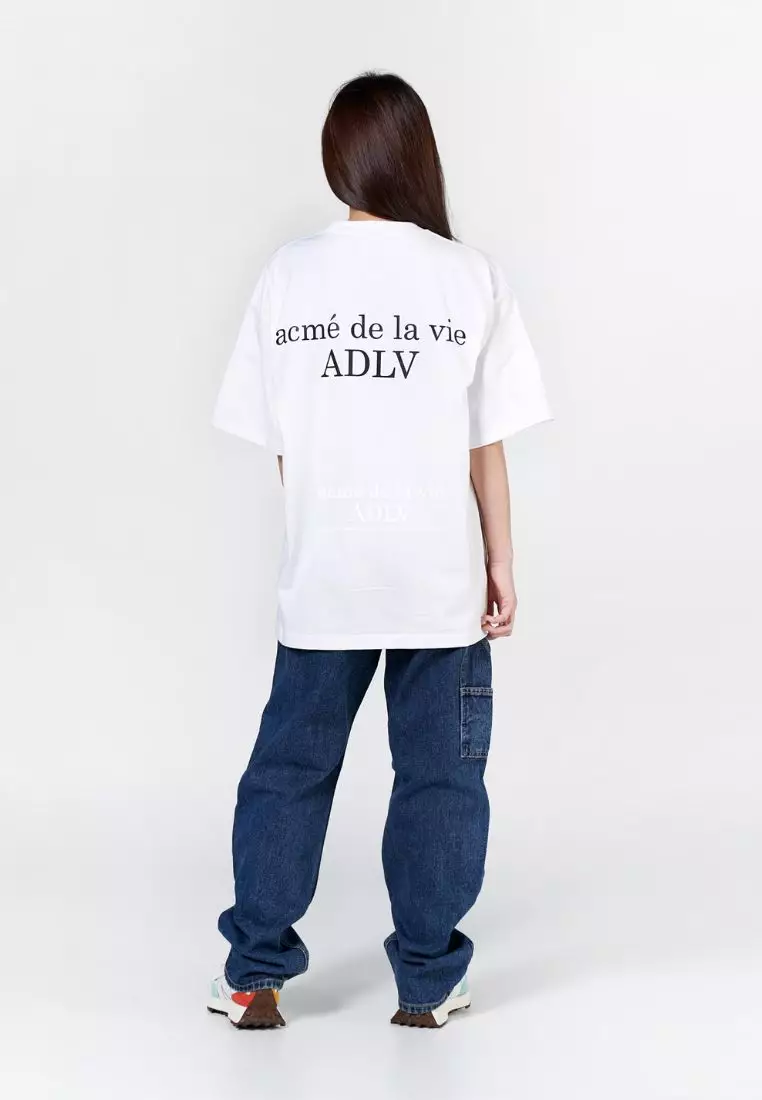 [ADLV] Acmedelavie Baby Face Short Sleeve T-Shirt White Colorful Hands