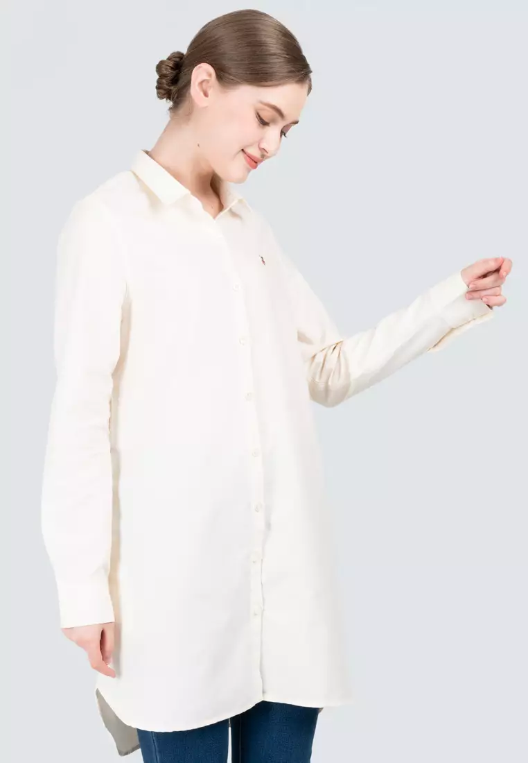 Polo Haus - Women’s Oxford Long Sleeve Shirt Dress WBSDE001