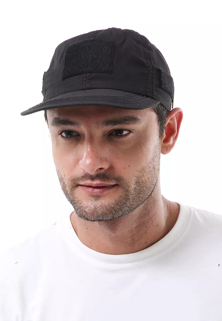 Jahari Topi Baseball Polos Unisex Pengait Velcro Material Cotton ORIGINAL - Black