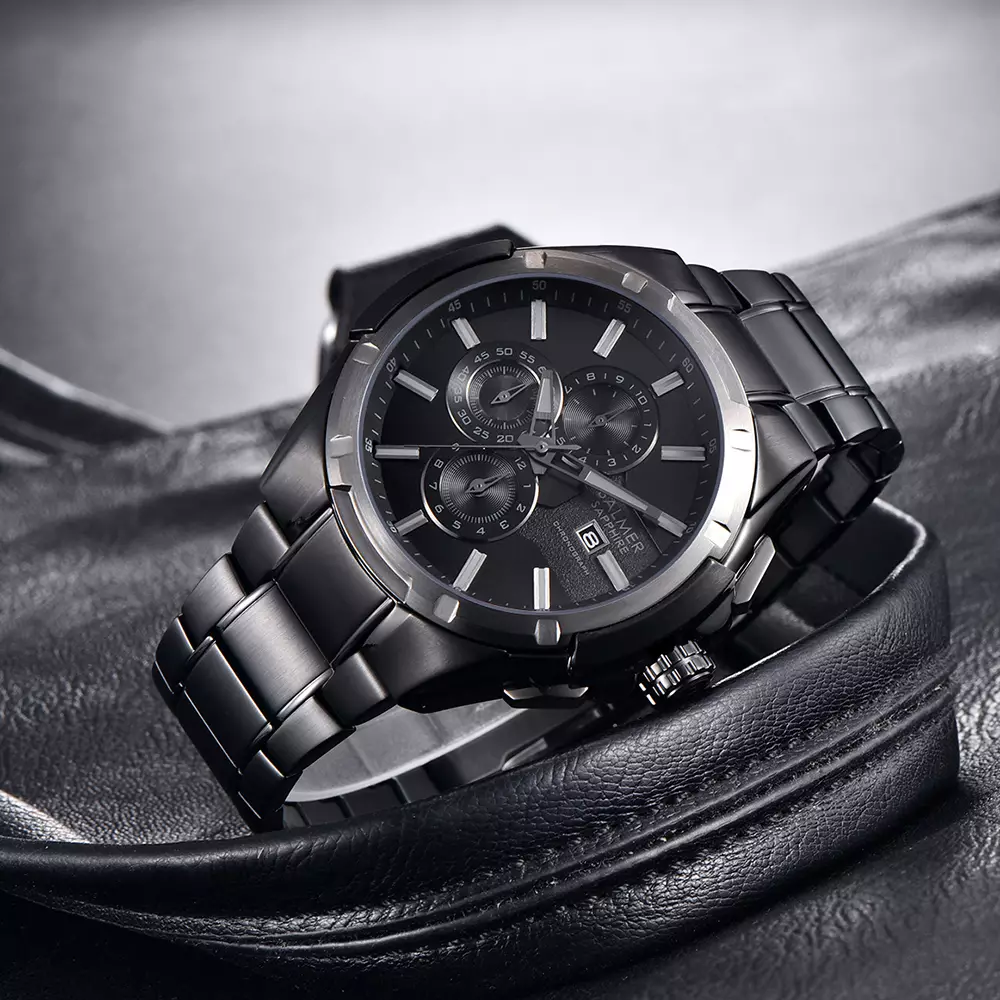 BALMER Jam Tangan Analog  Pria B-8159MC - STAINLESS STEEL - BK4