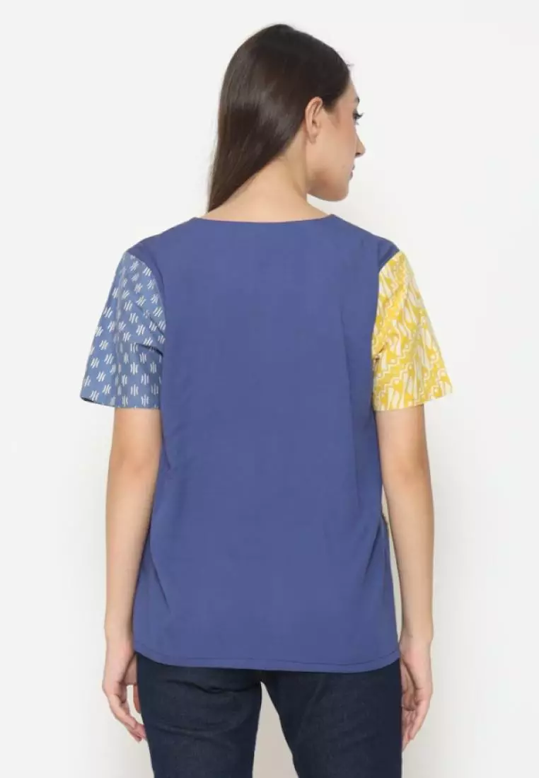 Blouse Batik Wanita - Bhatara Batik Maruki - Atasan Batik Modern Lengan Pendek