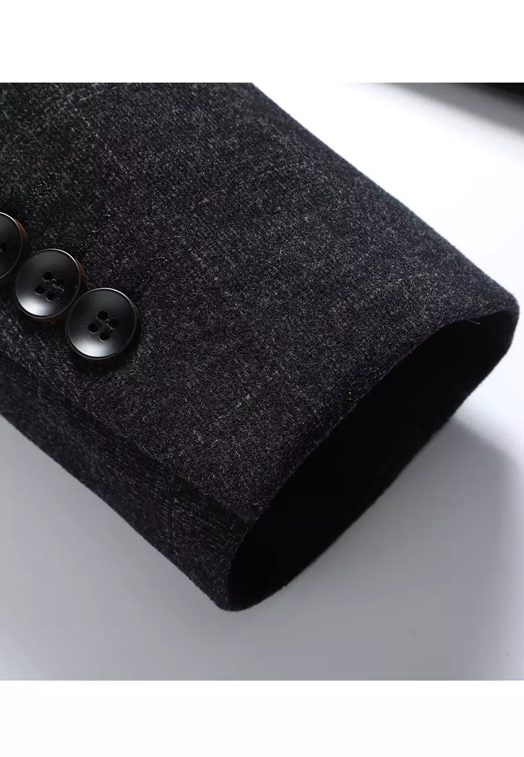 Elastic Plaid Suit Jacket LB6625