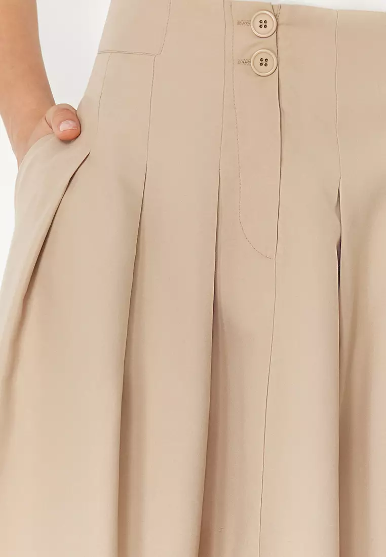 Pleated Midi Skirt